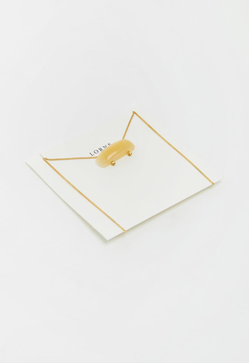 Lorne - Calcite gemstone necklace - gold & yellow 