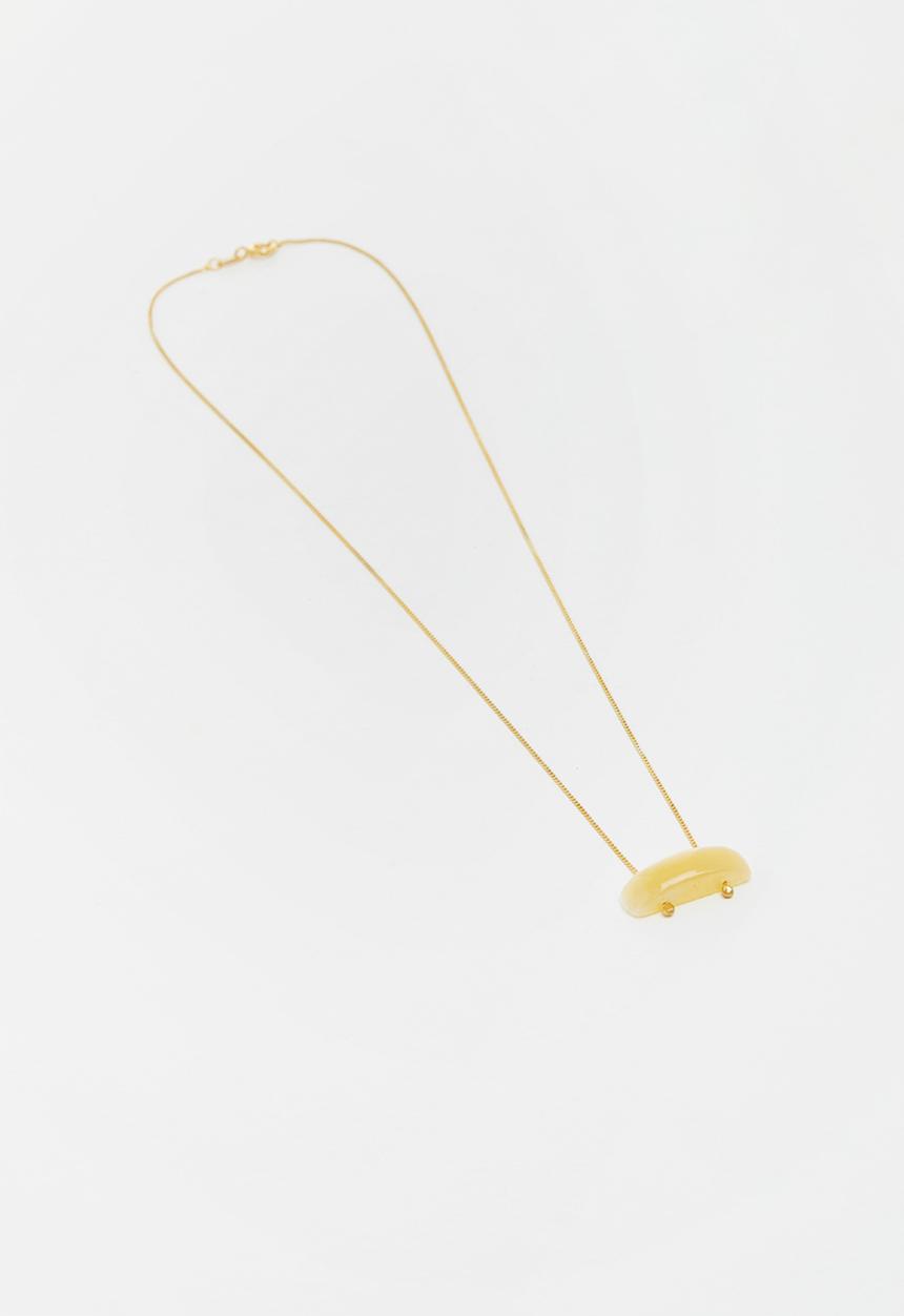 Lorne - Calcite gemstone necklace - gold & yellow 