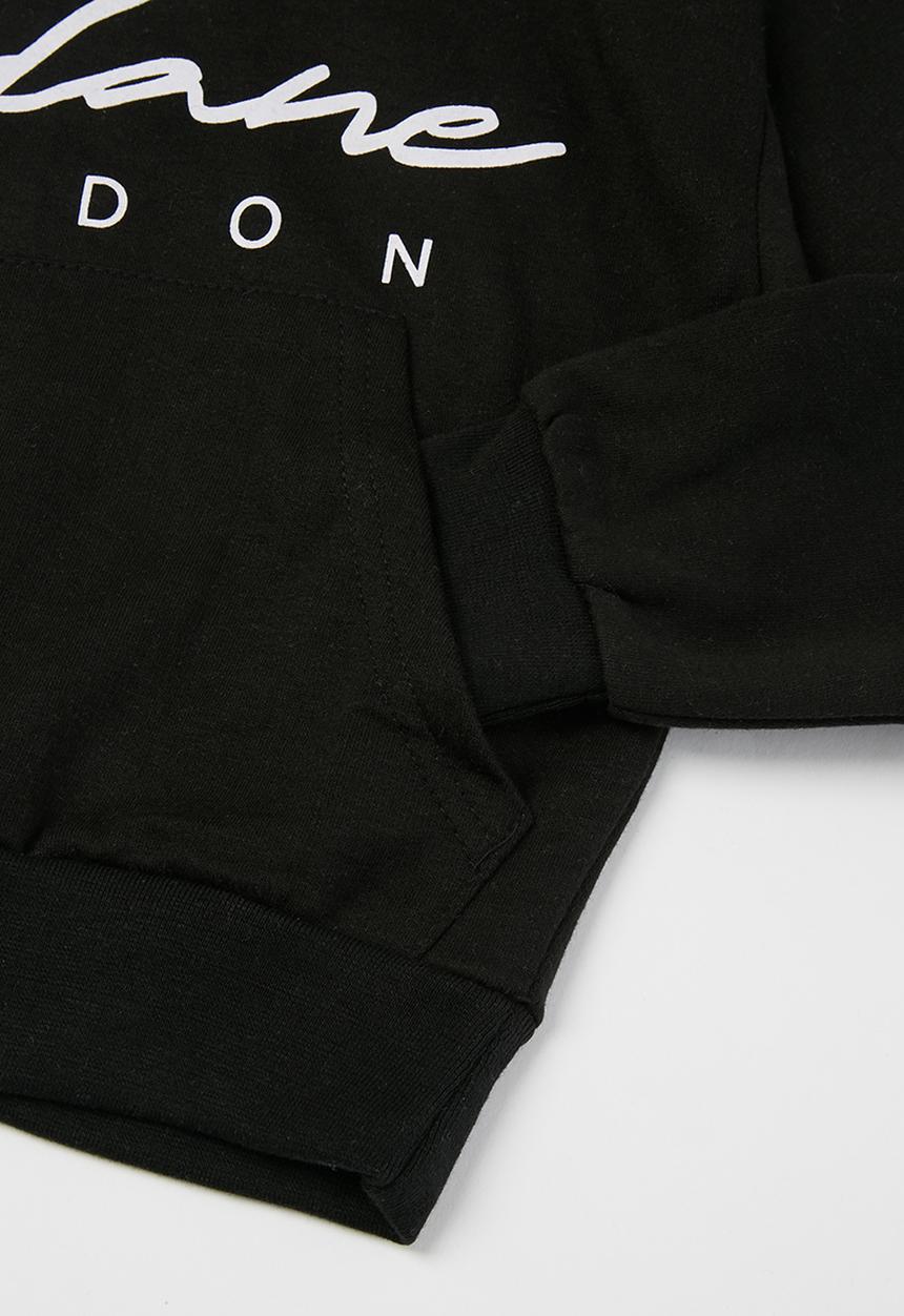 Lilylane - Devin printed hoodie - black
