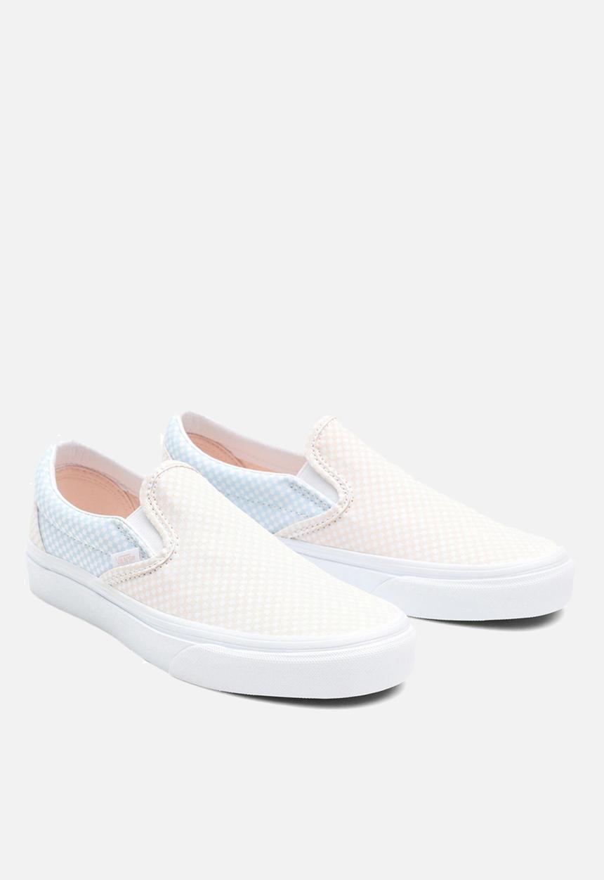 Vans - Ua classic slip-on - (pastel checkerboard) misty blue/sin-linever peony