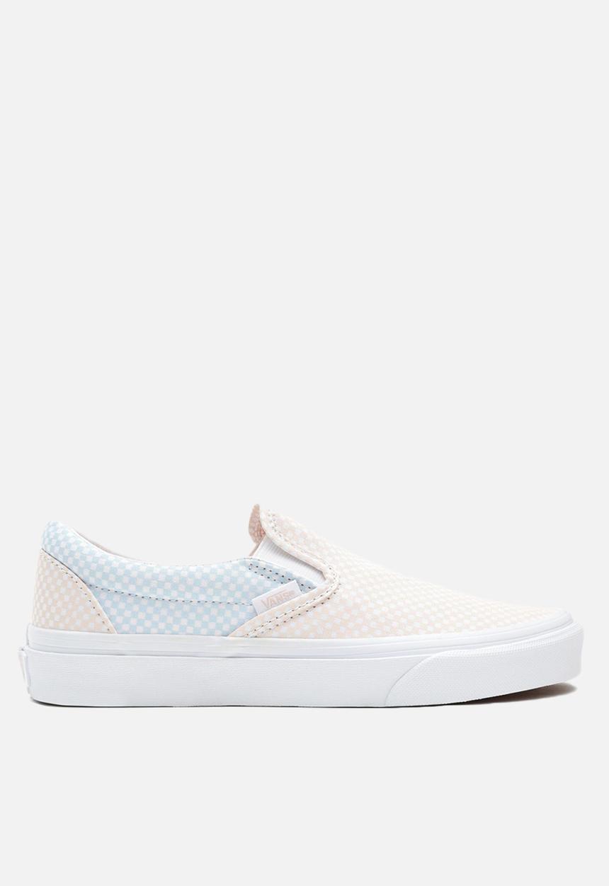 Vans - Ua classic slip-on - (pastel checkerboard) misty blue/sin-linever peony