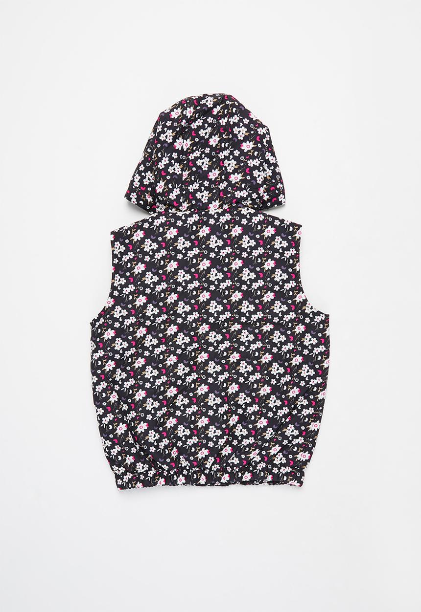 POLO - Girls tessa floral sleeveless puffer jacket - multi