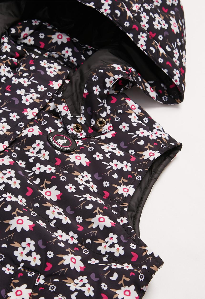POLO - Girls tessa floral sleeveless puffer jacket - multi