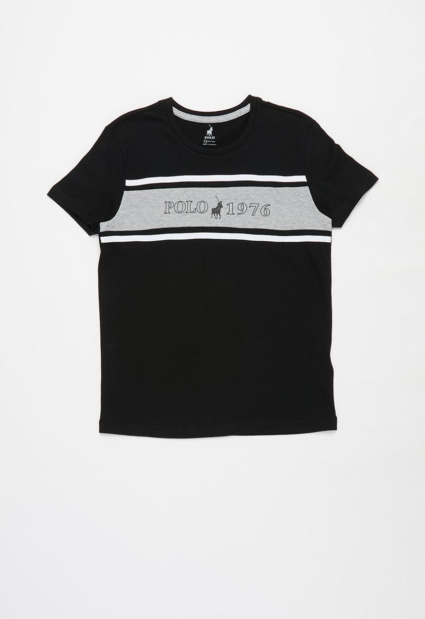 POLO - Boys logan cut & sew short sleeve tee - black