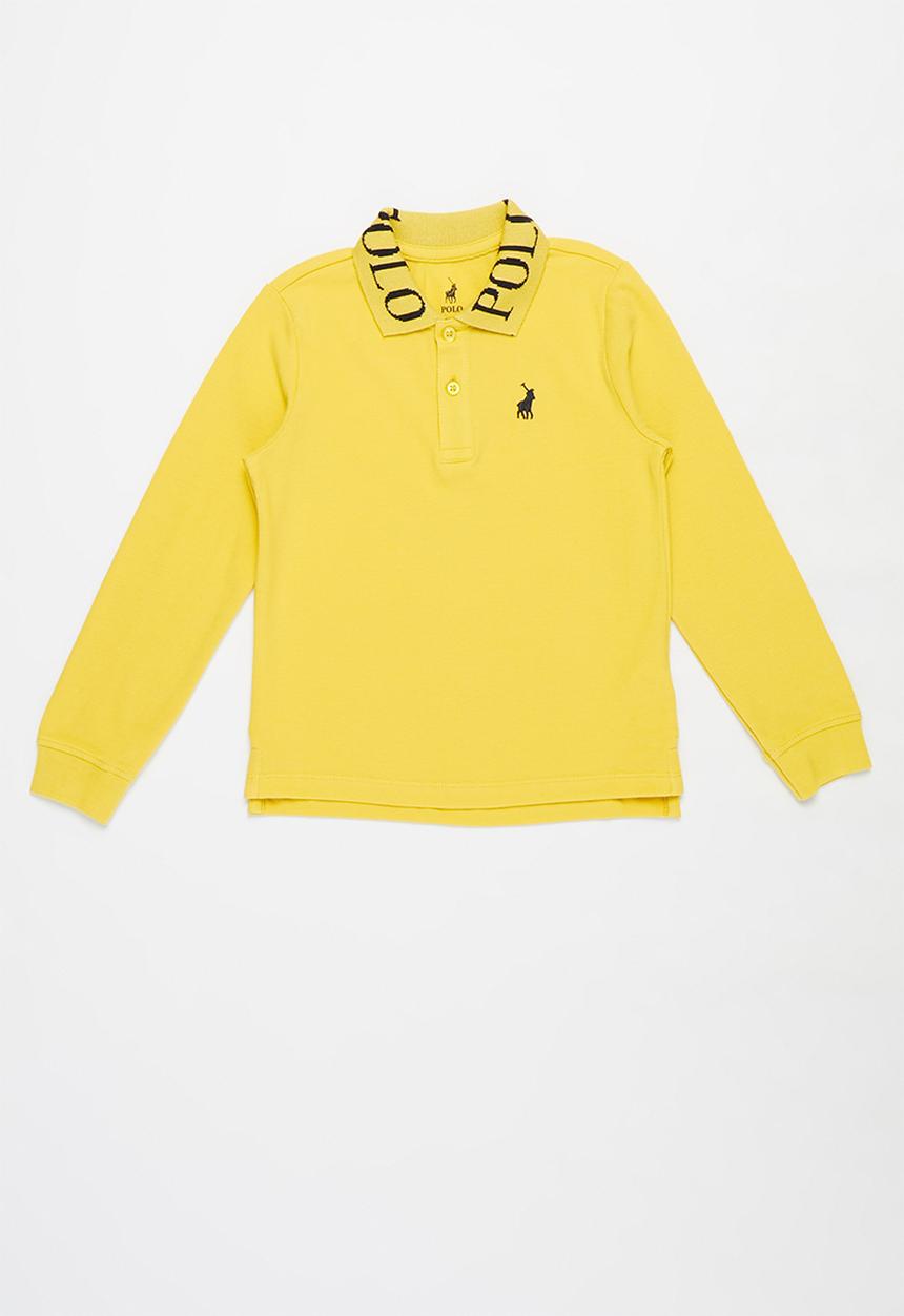 POLO - Boys warren long sleeve golfer - yellow
