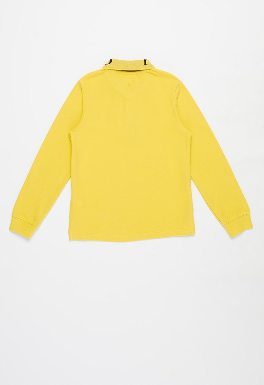 POLO - Boys warren long sleeve golfer - yellow