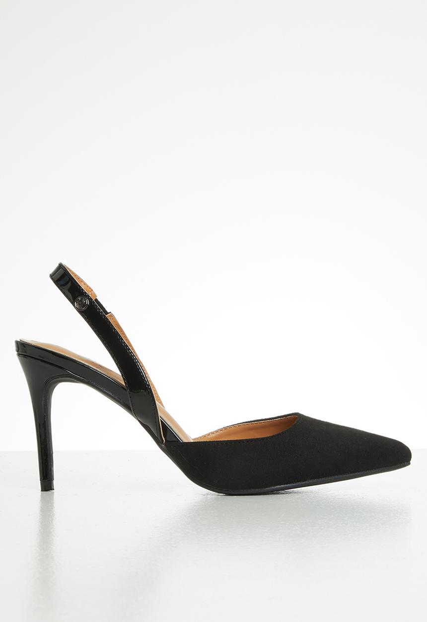 POLO - Amelia contrast slingback court - black
