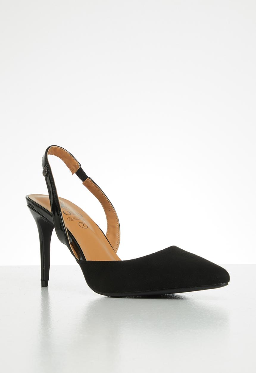 POLO - Amelia contrast slingback court - black