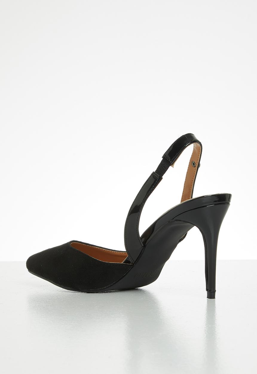 POLO - Amelia contrast slingback court - black