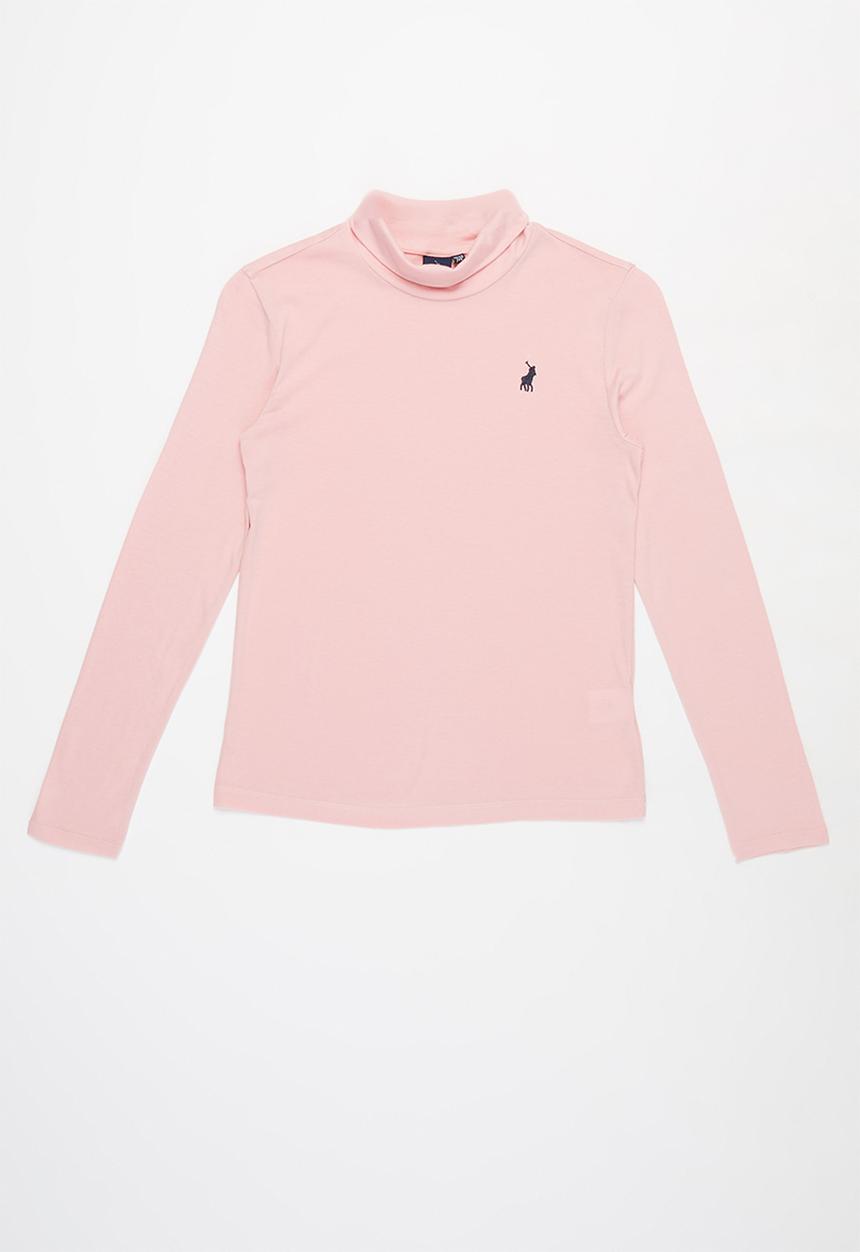 POLO - Girls chloe long sleeve polo neck - pink