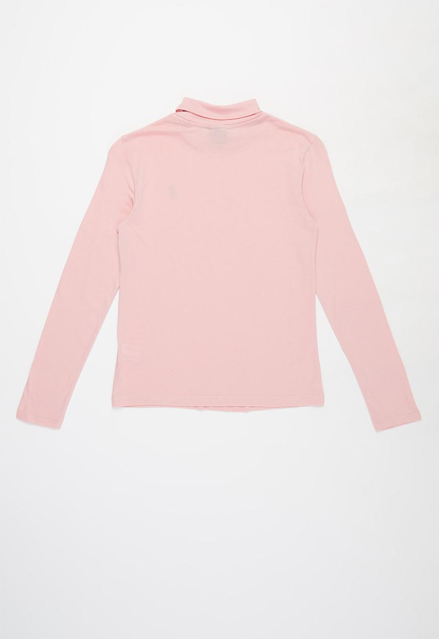 POLO - Girls chloe long sleeve polo neck - pink