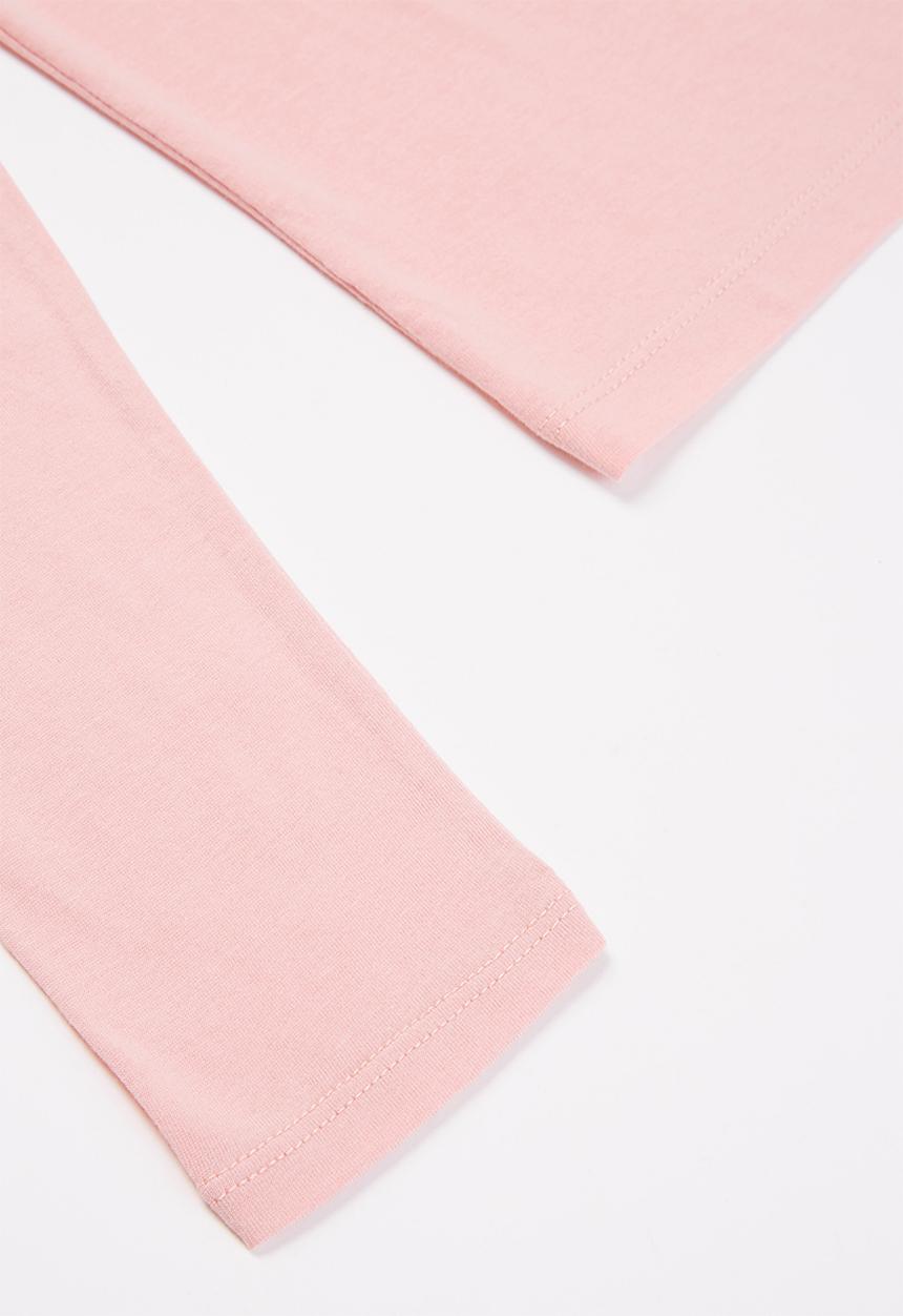 POLO - Girls chloe long sleeve polo neck - pink