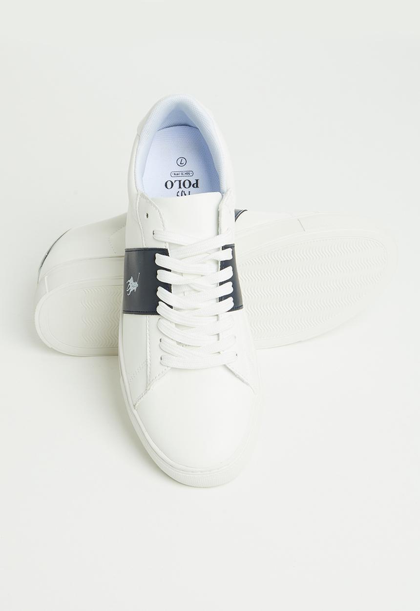 POLO - Giselle side flash sneaker - navy & white