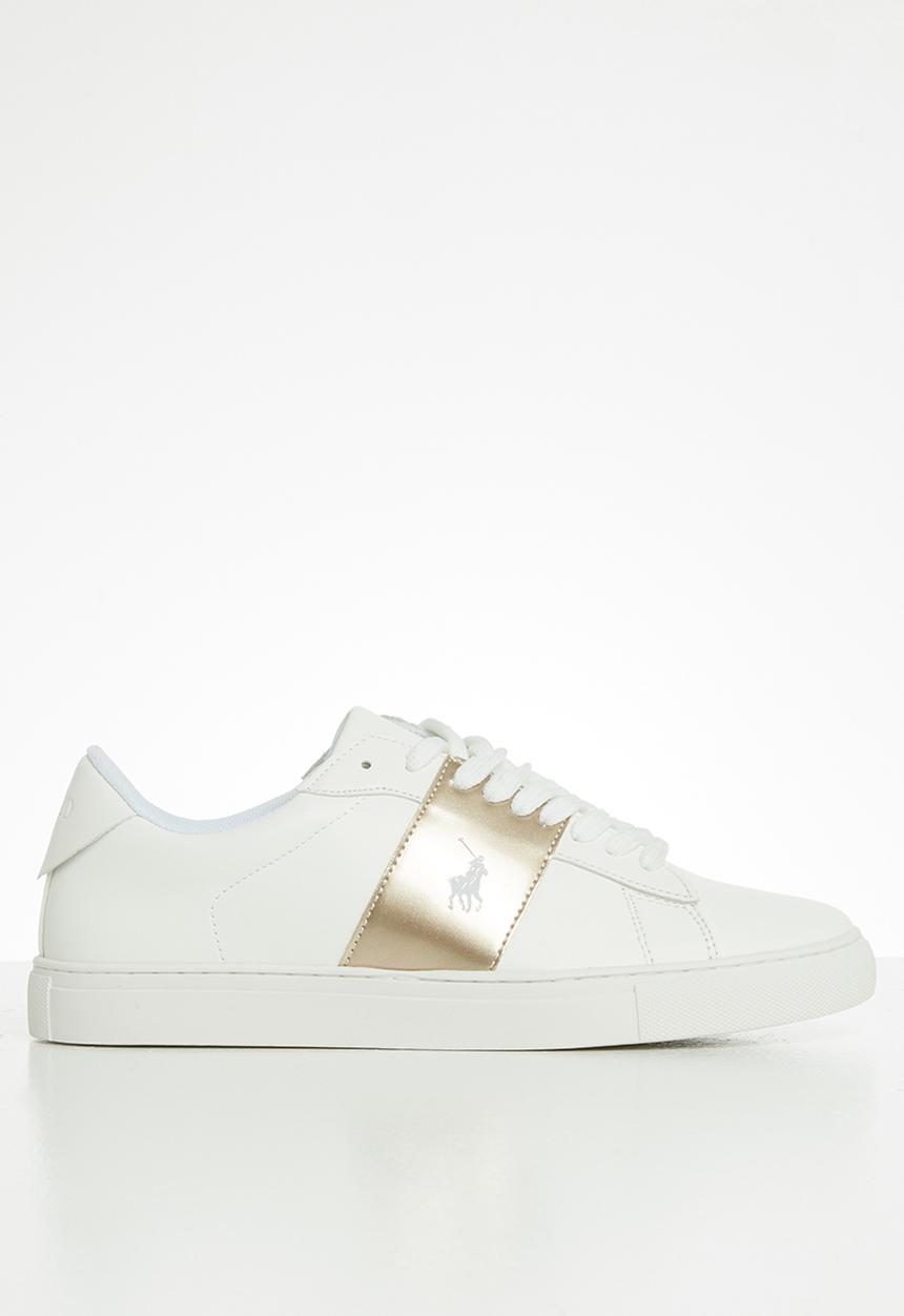 POLO - Giselle side flash sneaker - gold & white 