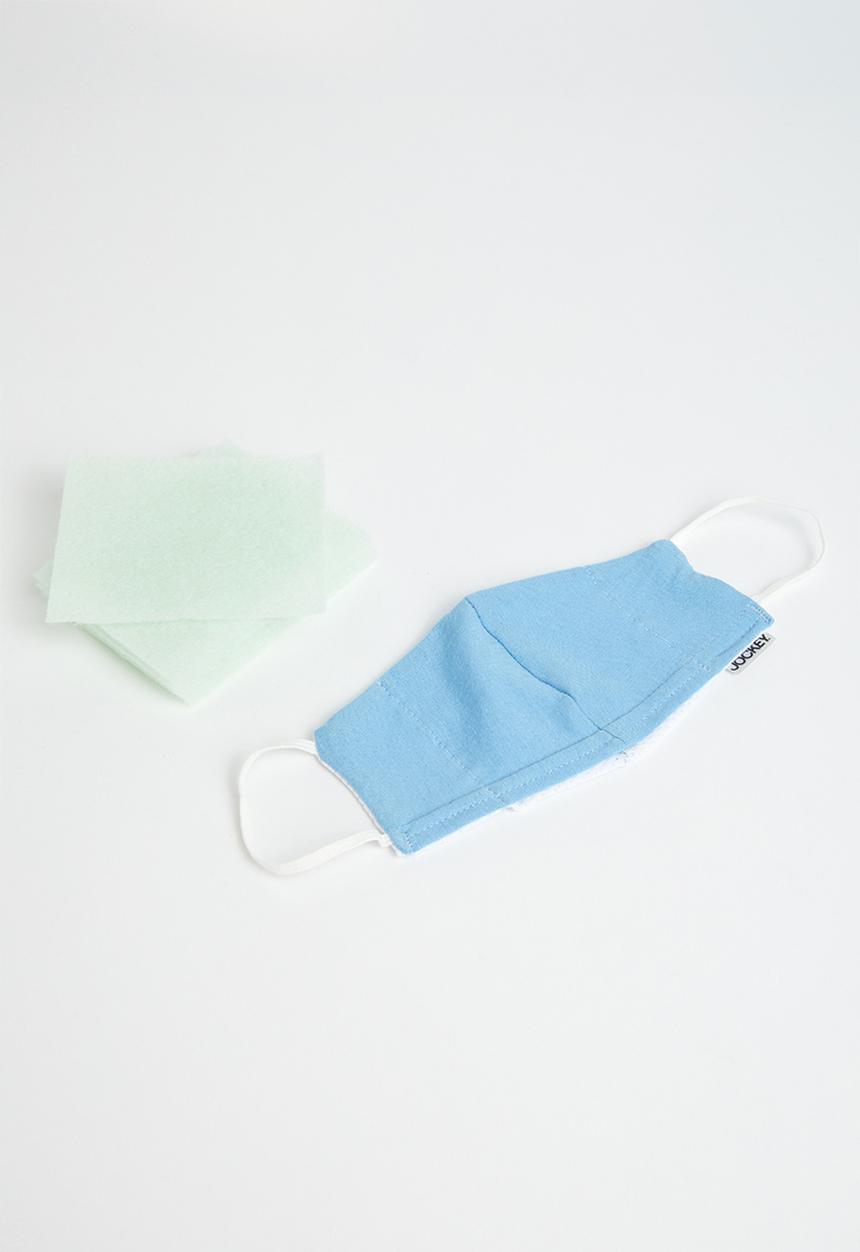 Jockey - Kids reusable cotton face mask - light blue