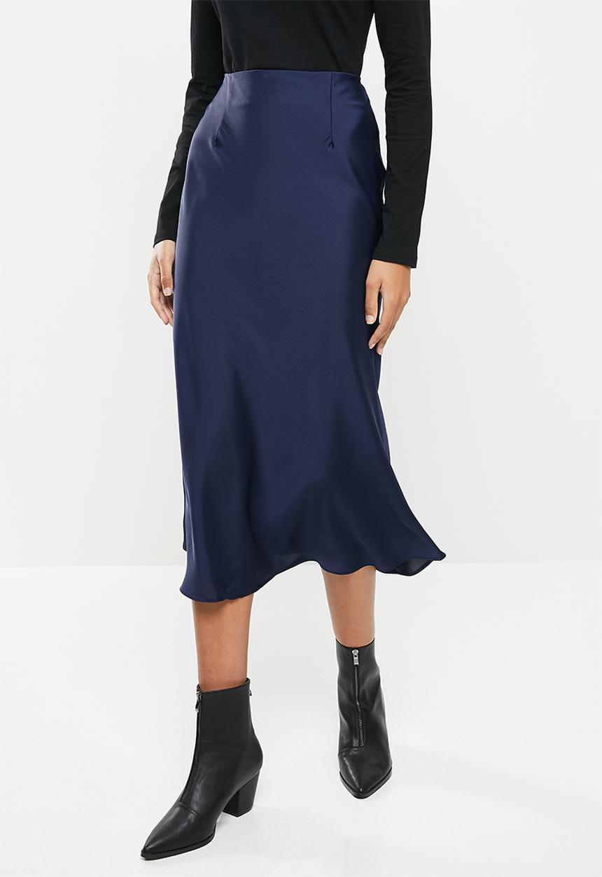 Glamorous - Satin slip skirt - deep navy