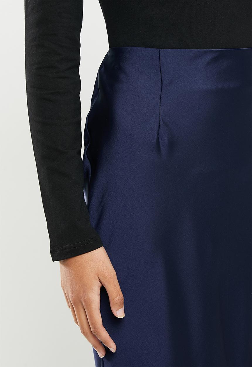 Glamorous - Satin slip skirt - deep navy