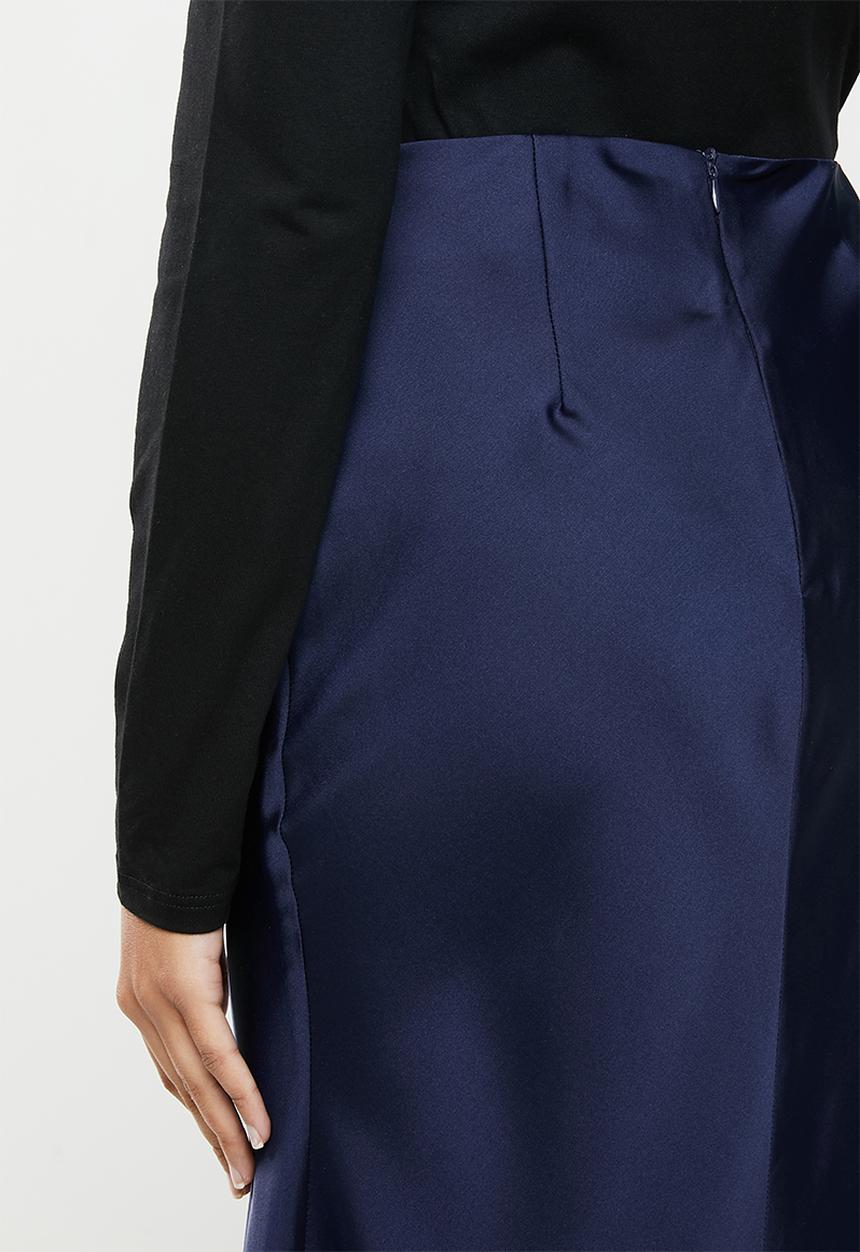 Glamorous - Satin slip skirt - deep navy