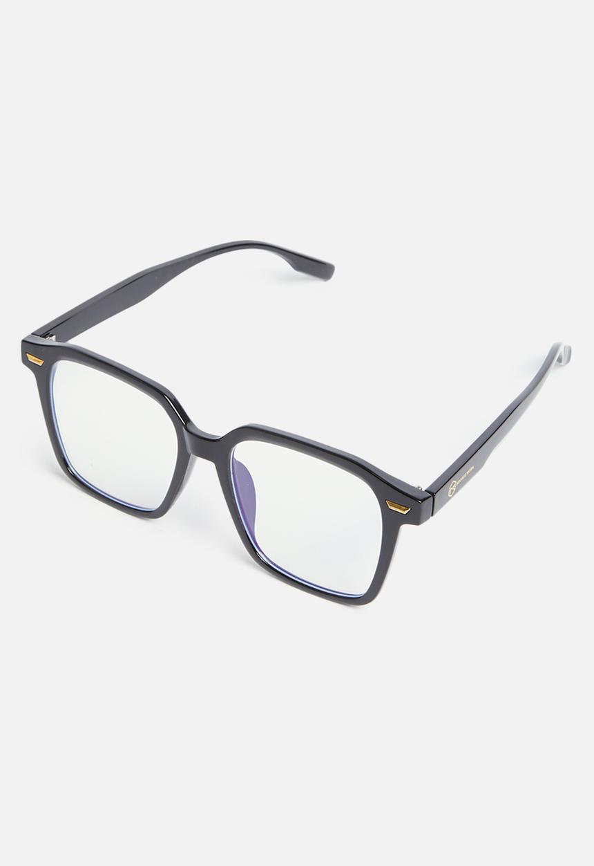 Sophie Moda - Glasses: anti-blue light angular collection - black