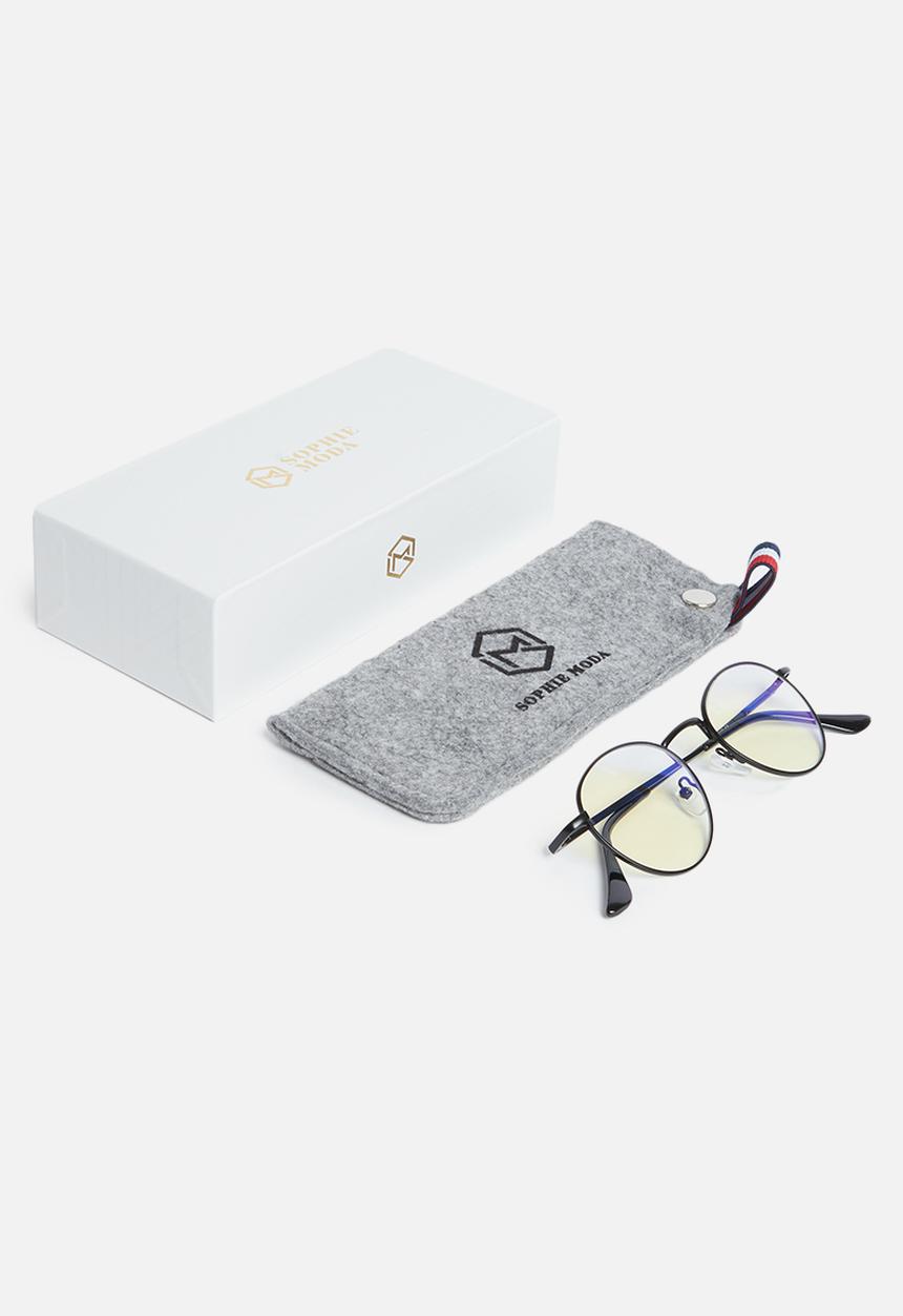 Sophie Moda - Anti-blue light descartes collection - black