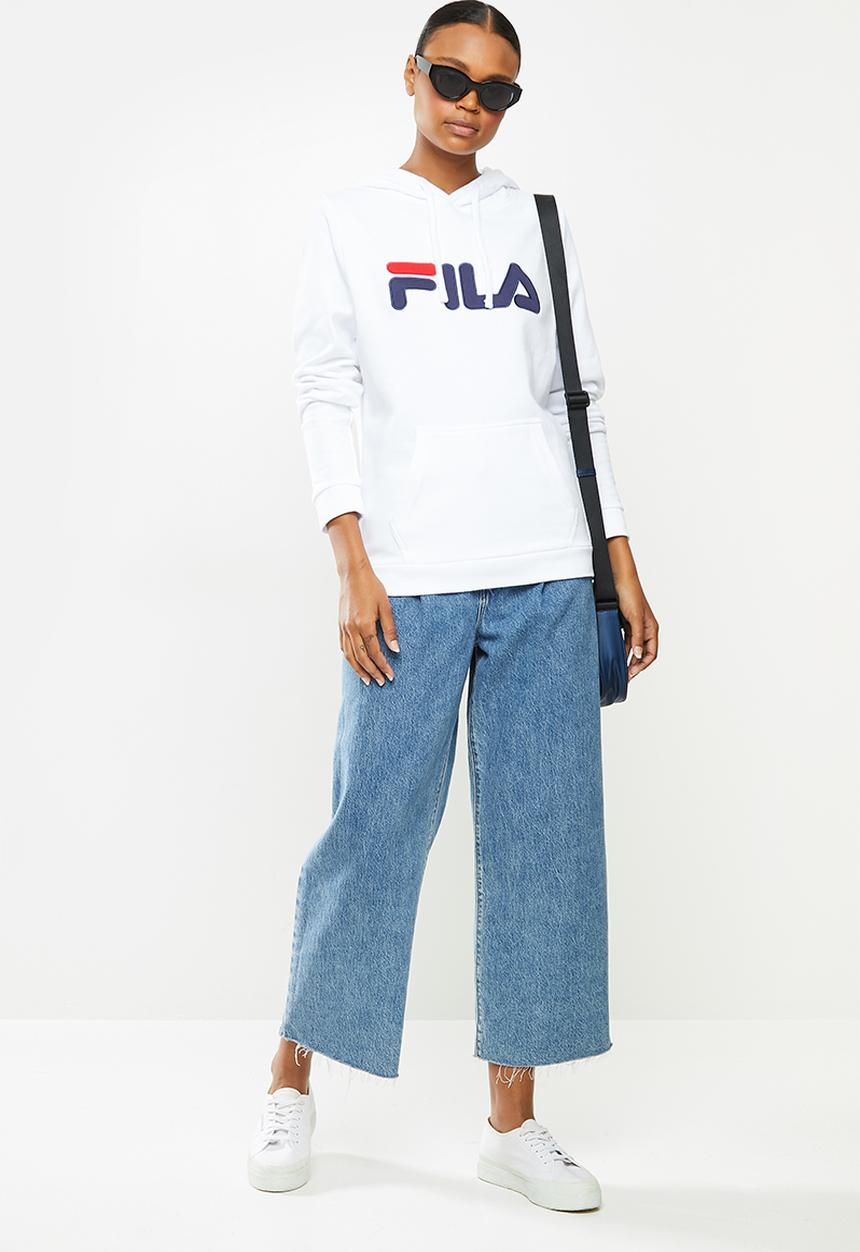 FILA - Deckle hoodie brushed fleece - white