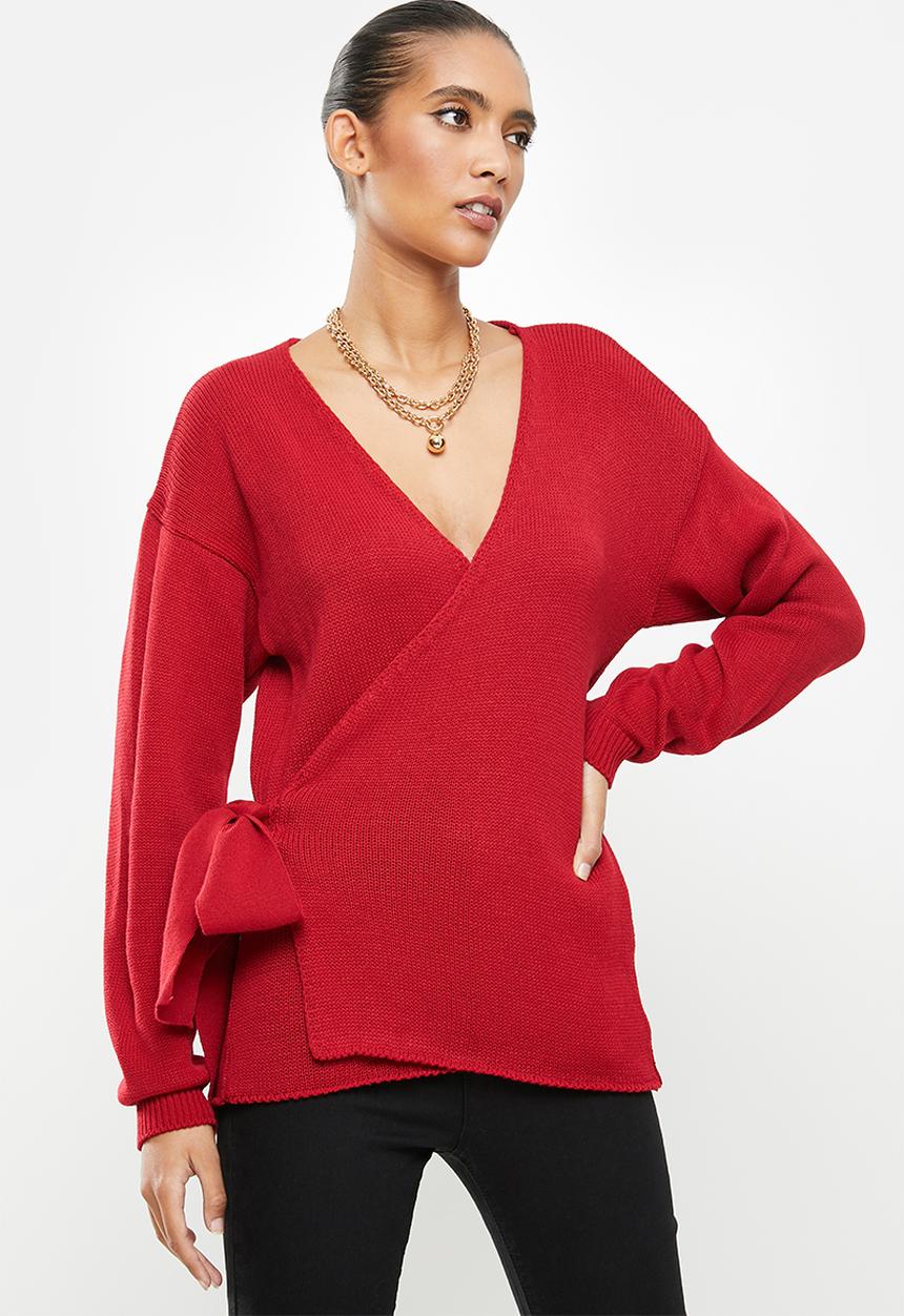 Glamorous - Vneck jumper - red