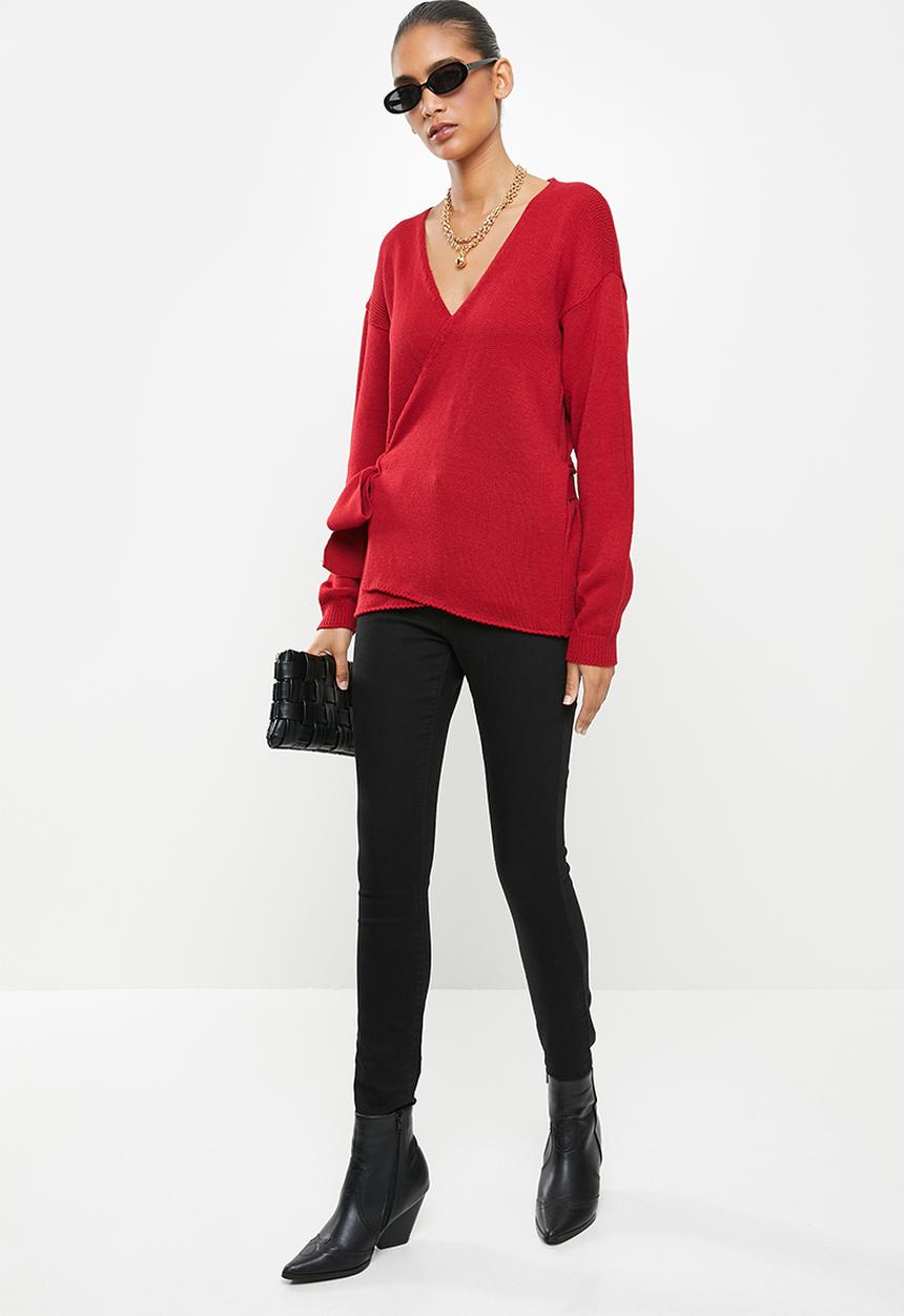 Glamorous - Vneck jumper - red