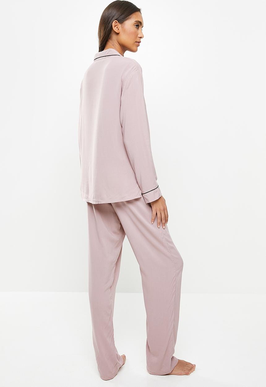 Superbalist - Sleep shirt & pants set - mocha