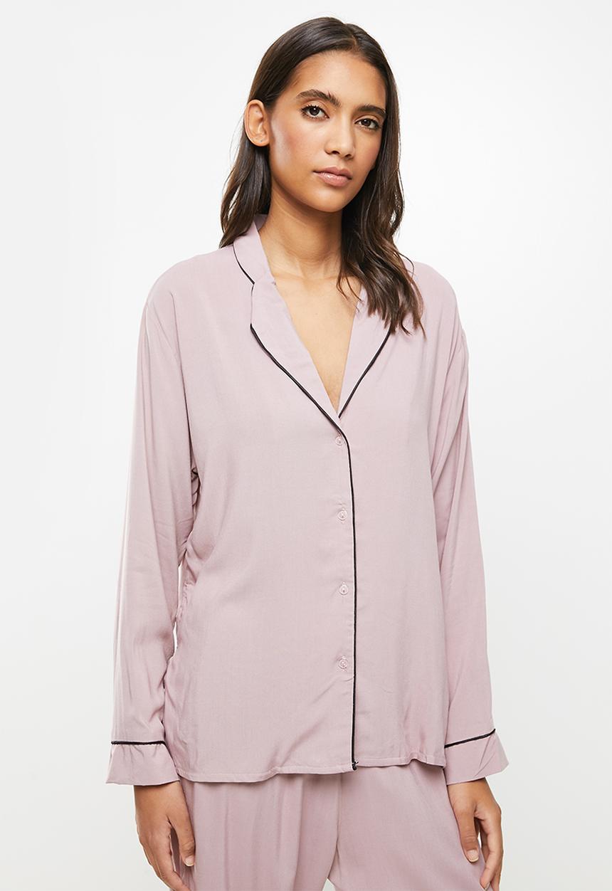 Superbalist - Sleep shirt & pants set - mocha