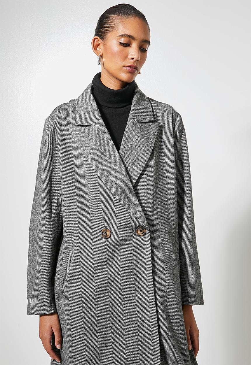 Superbalist - Boyfriend coat - herringbone