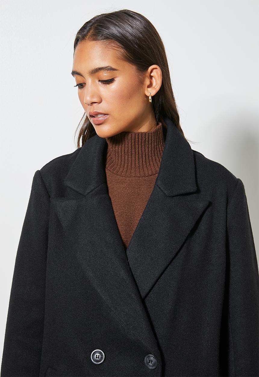 Superbalist - Boyfriend coat - black