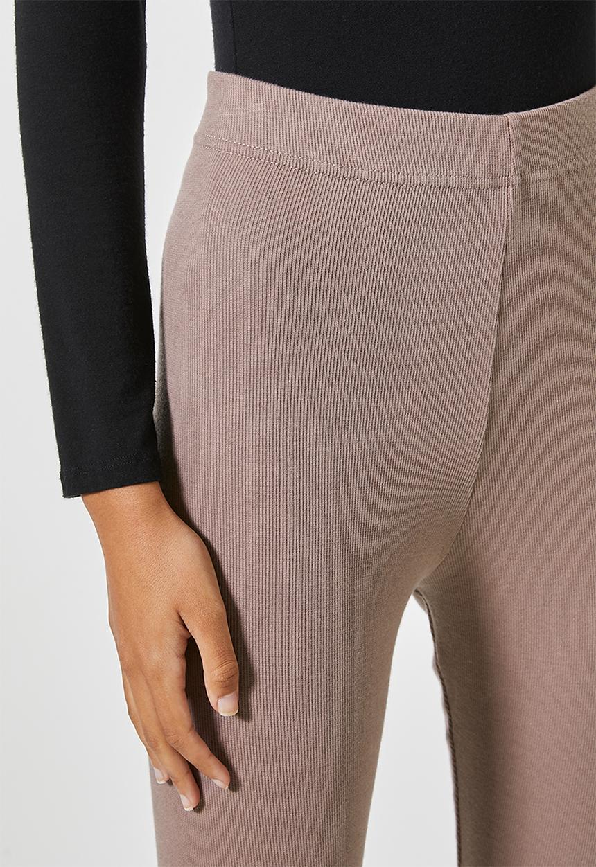 Superbalist - 7/8 rib leggings - mocha