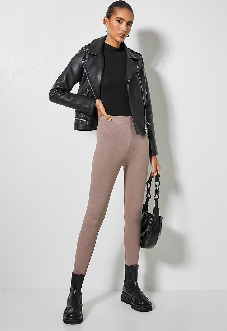 Superbalist - 7/8 rib leggings - mocha