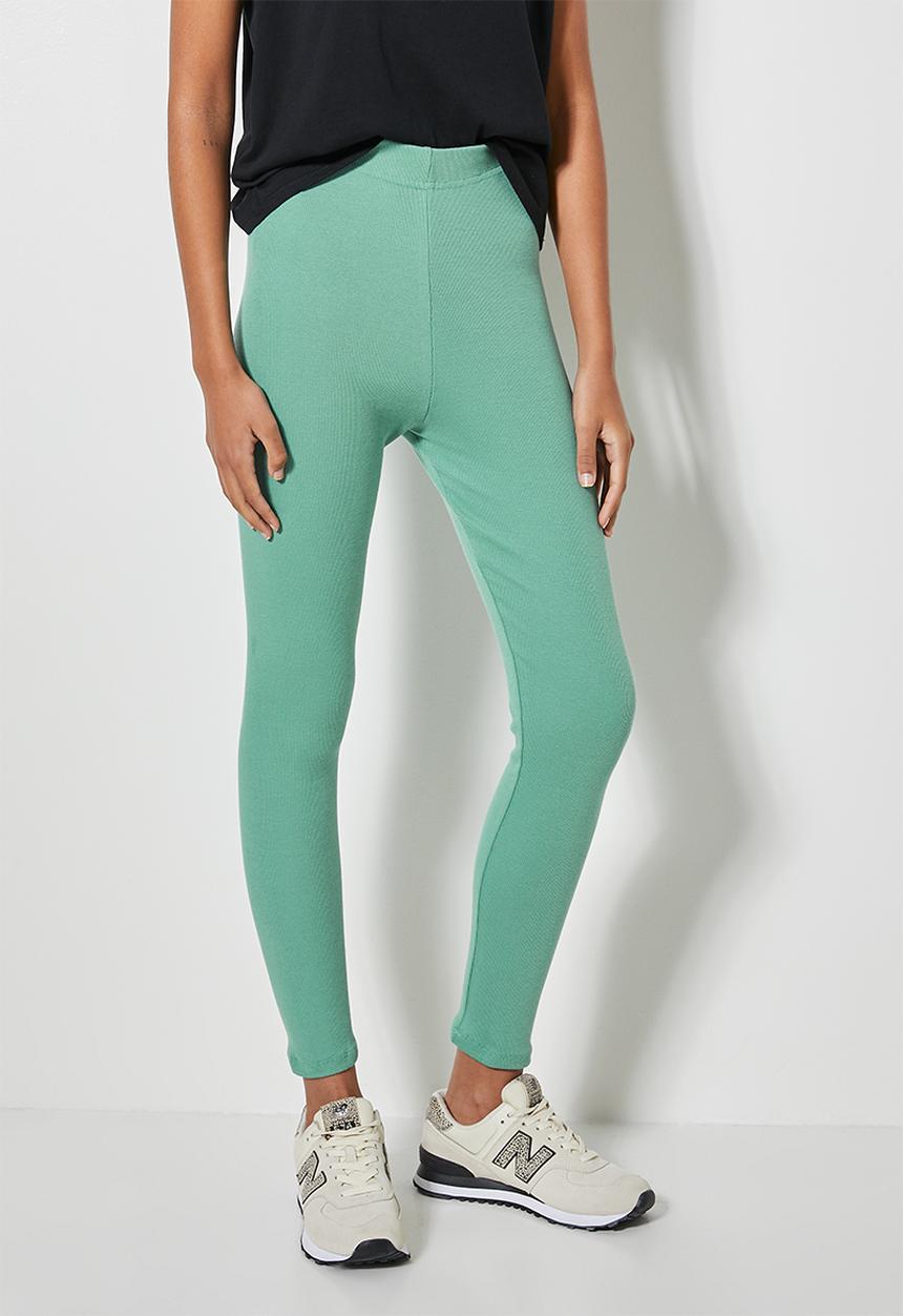 Superbalist - 7/8 rib leggings - deep sage