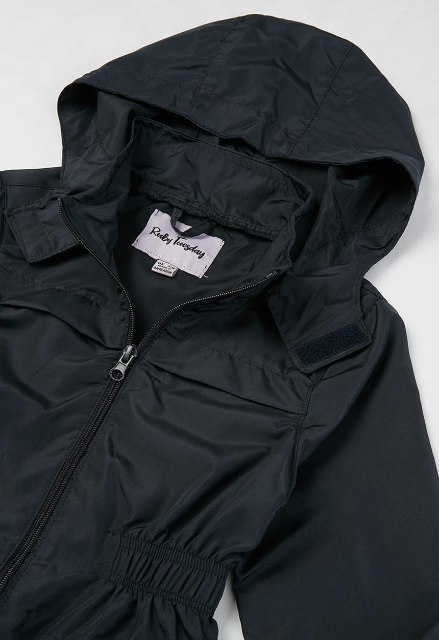 Ruby Tuesday - Detachable hood mac coat - navy
