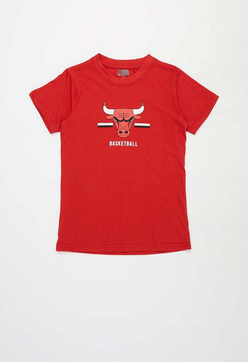 NBA - Bulls basketball straight hem tee - red