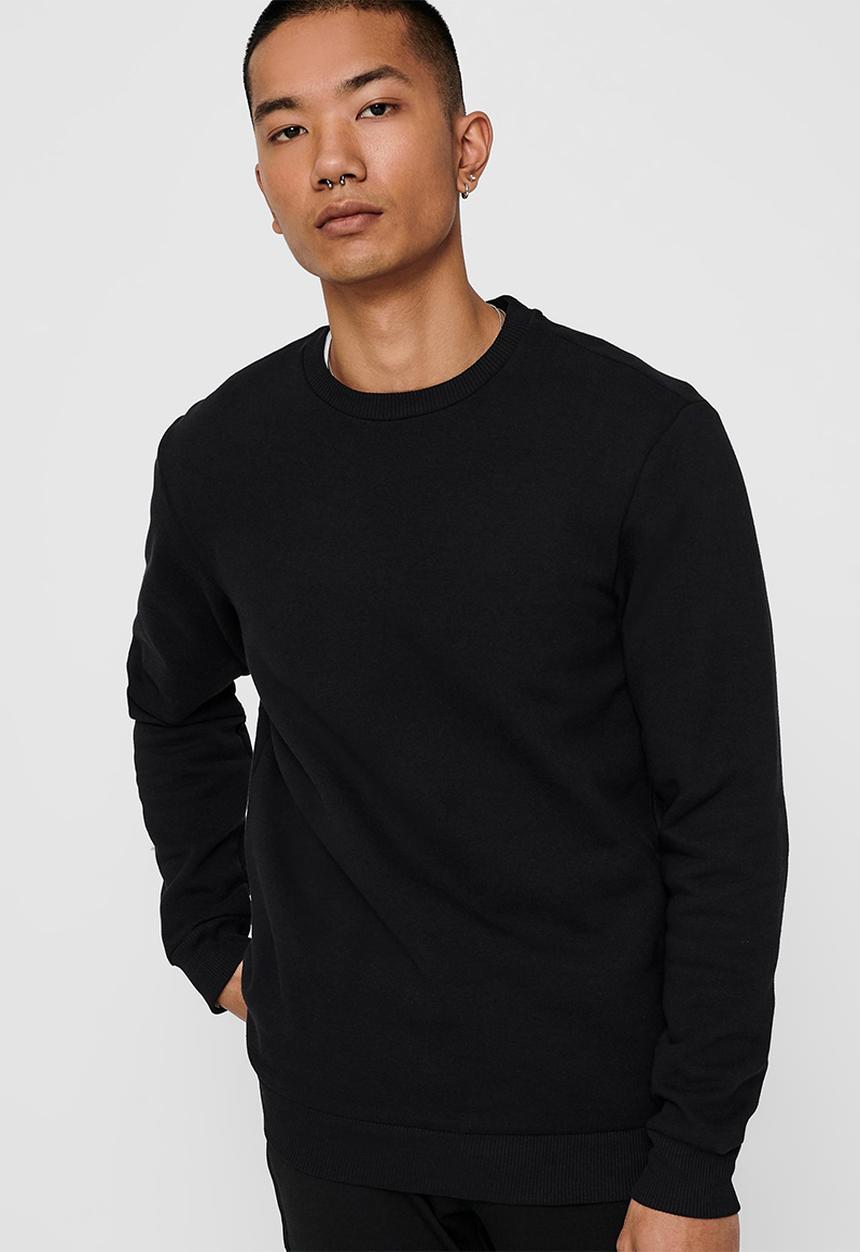 Only & Sons - Ceres life crew sweat - black