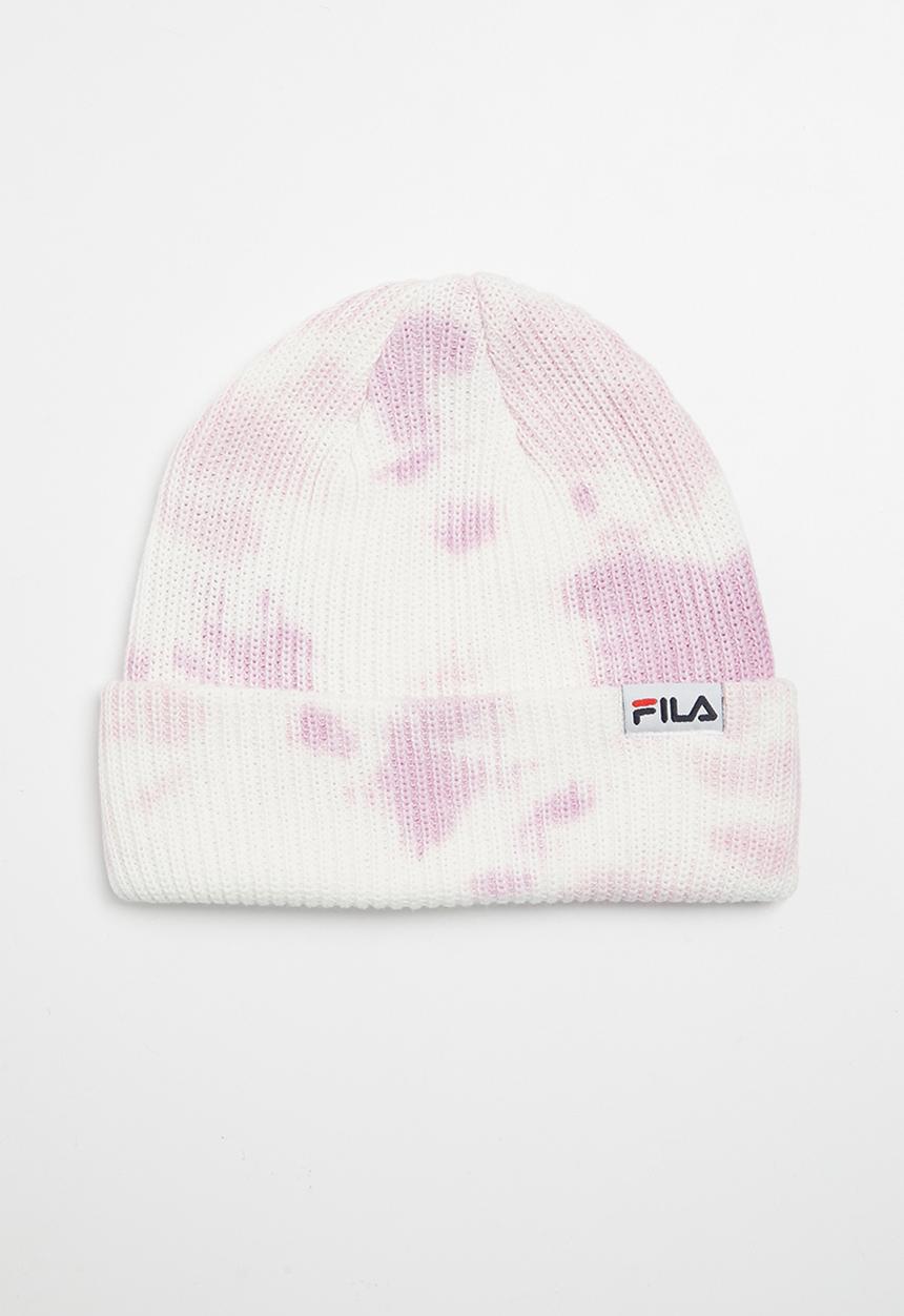 FILA - Lou tie dye beanie - white & purple