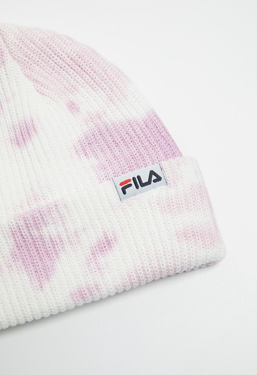 FILA - Lou tie dye beanie - white & purple