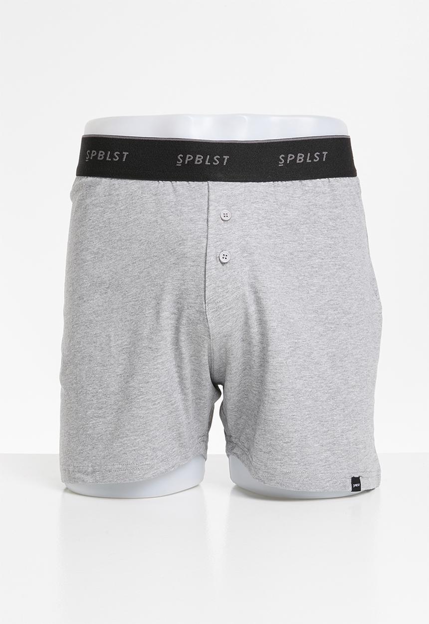 Superbalist - 2 Pack kris knit boxers - navy & grey
