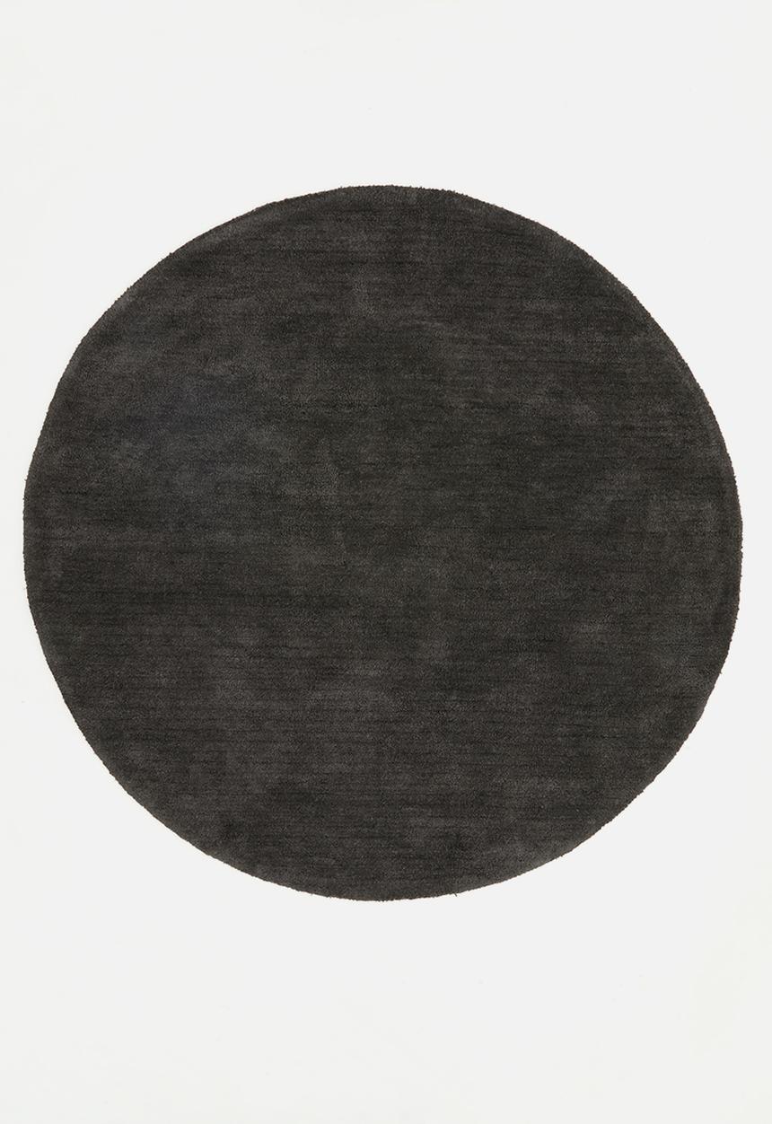 Sixth Floor - Shaggy round rug - charcoal