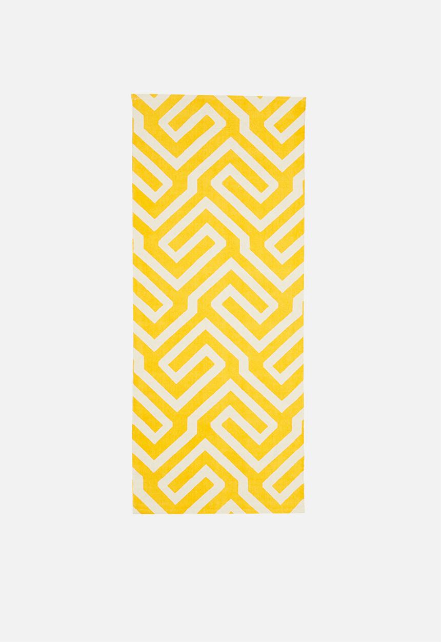 Sixth Floor - Maze printed runner - mustard yellow
