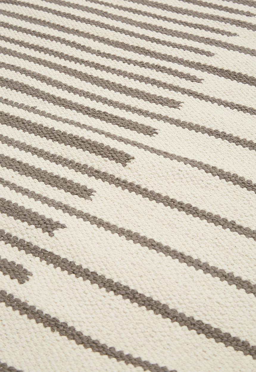 Sixth Floor - Striped woven cotton rug - grey