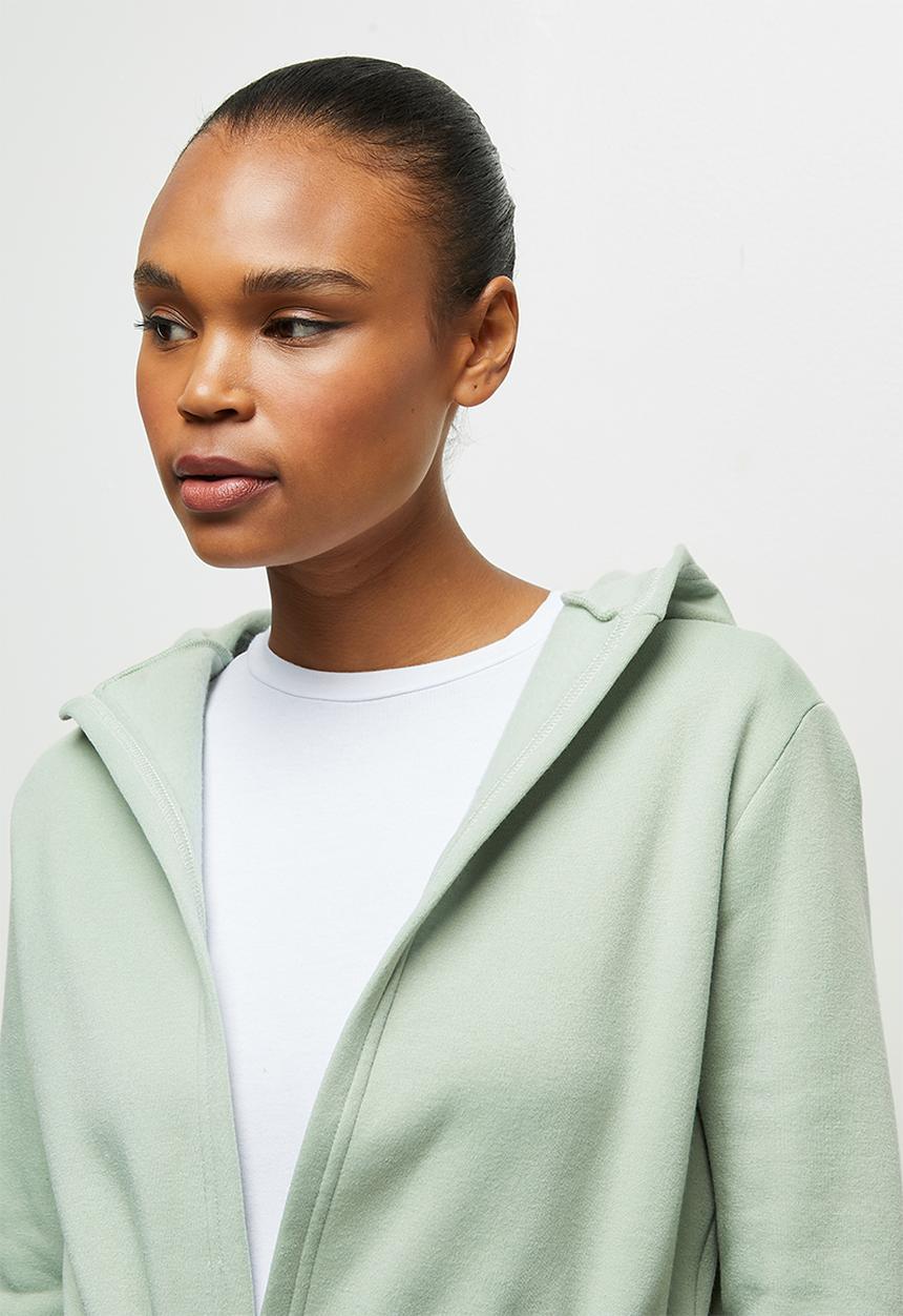 edit - Fleece hooded jacket - sage