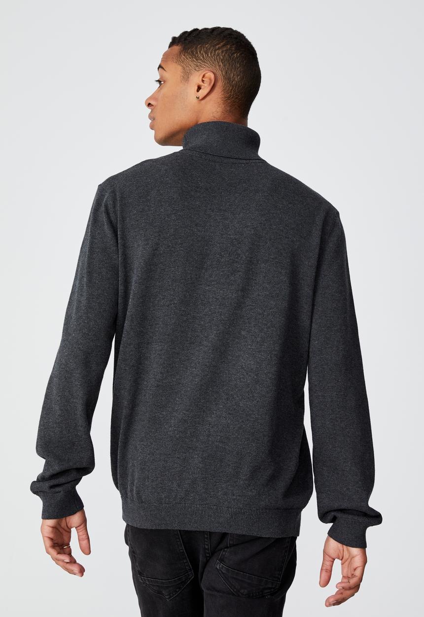 Cotton On - Roll neck sweater - charcoal