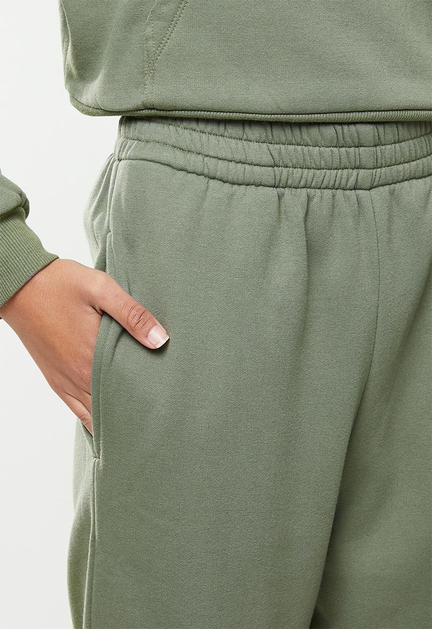 Blake - Fleece cargo jogger - sage