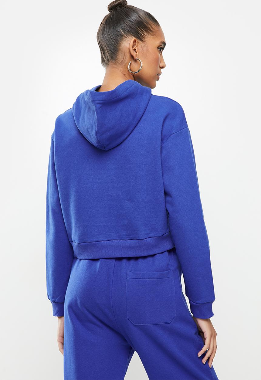 Blake - Cropped hoodie - blue