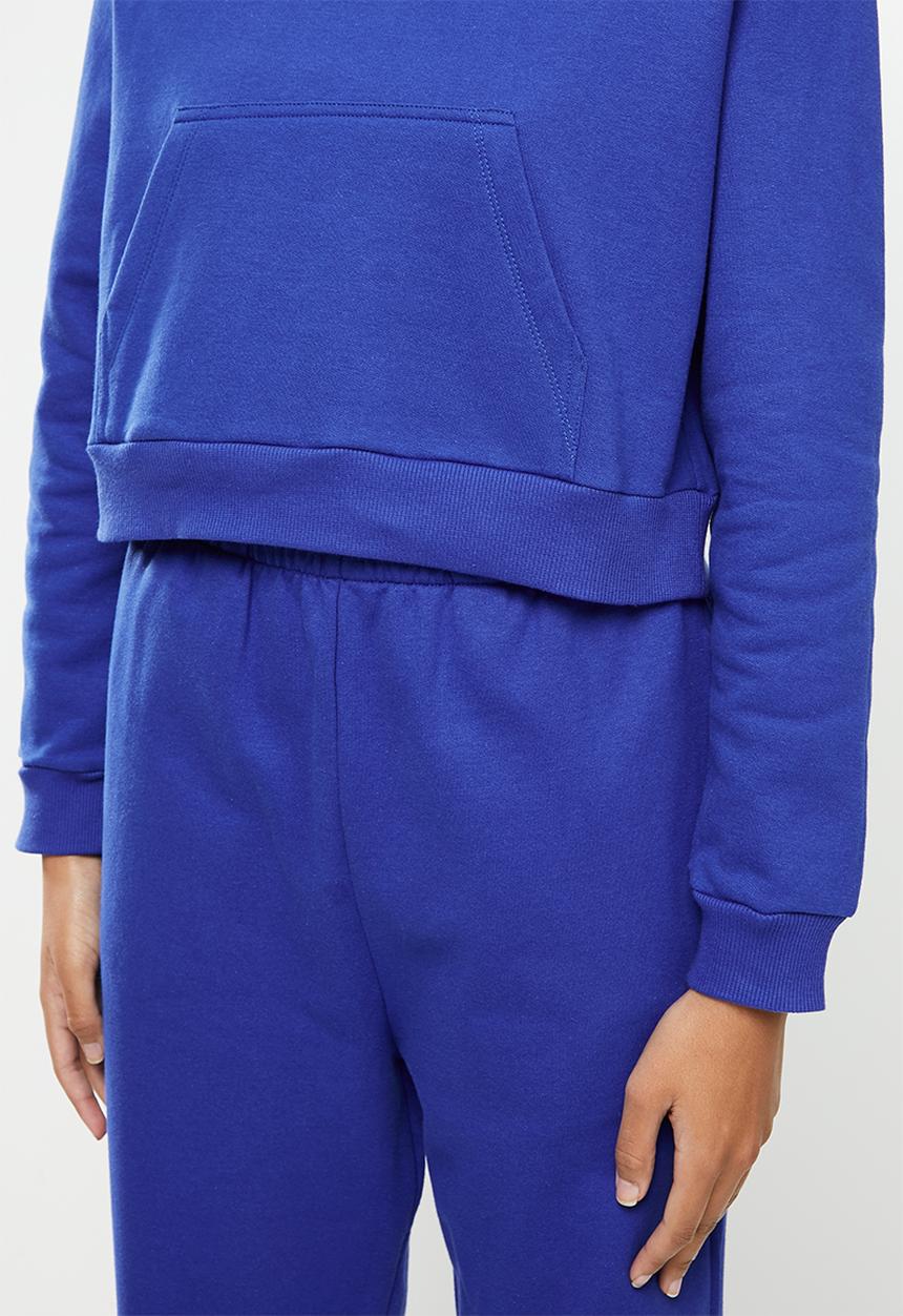 Blake - Cropped hoodie - blue