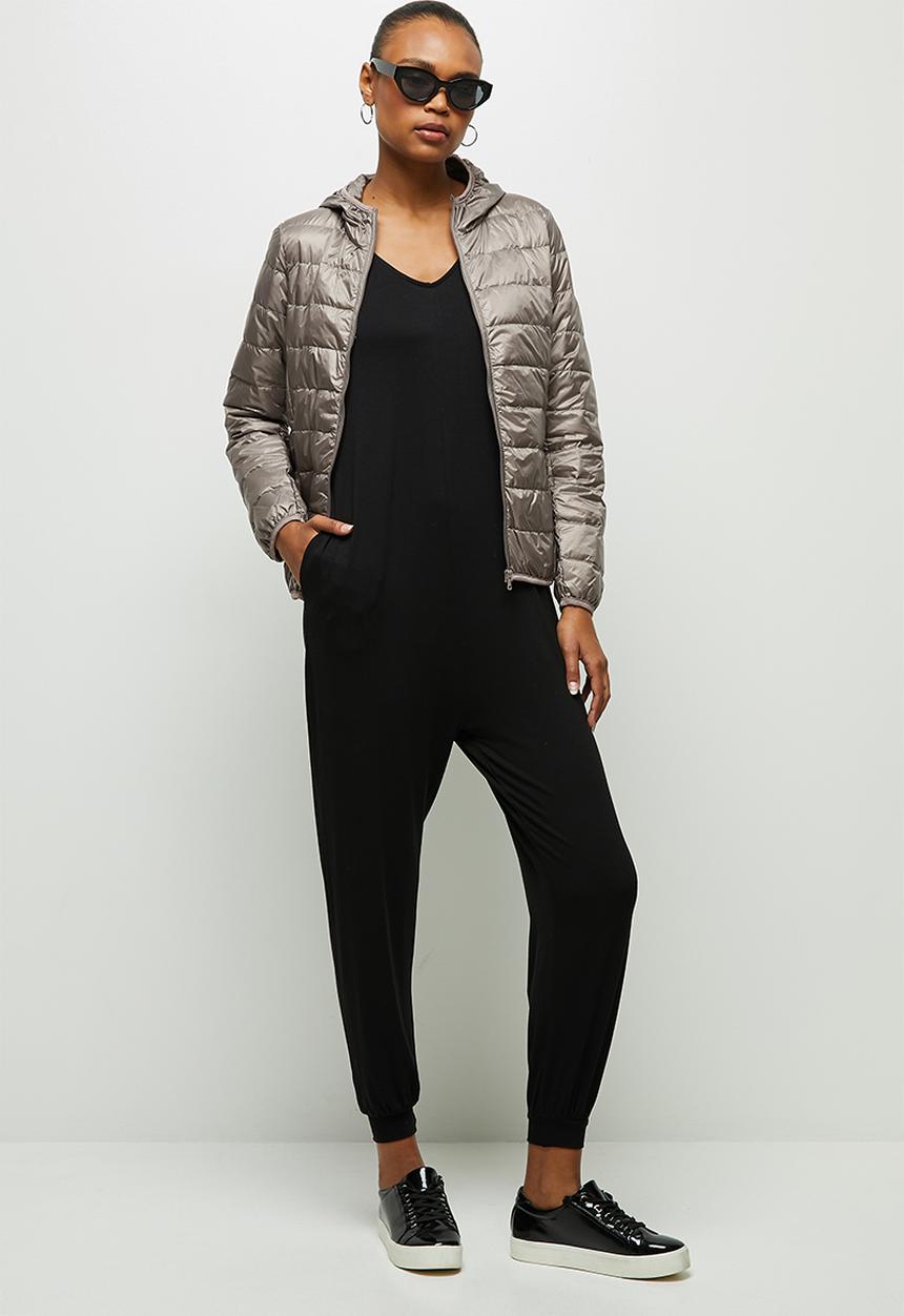 edit - Oversized knit jumpsuit - black