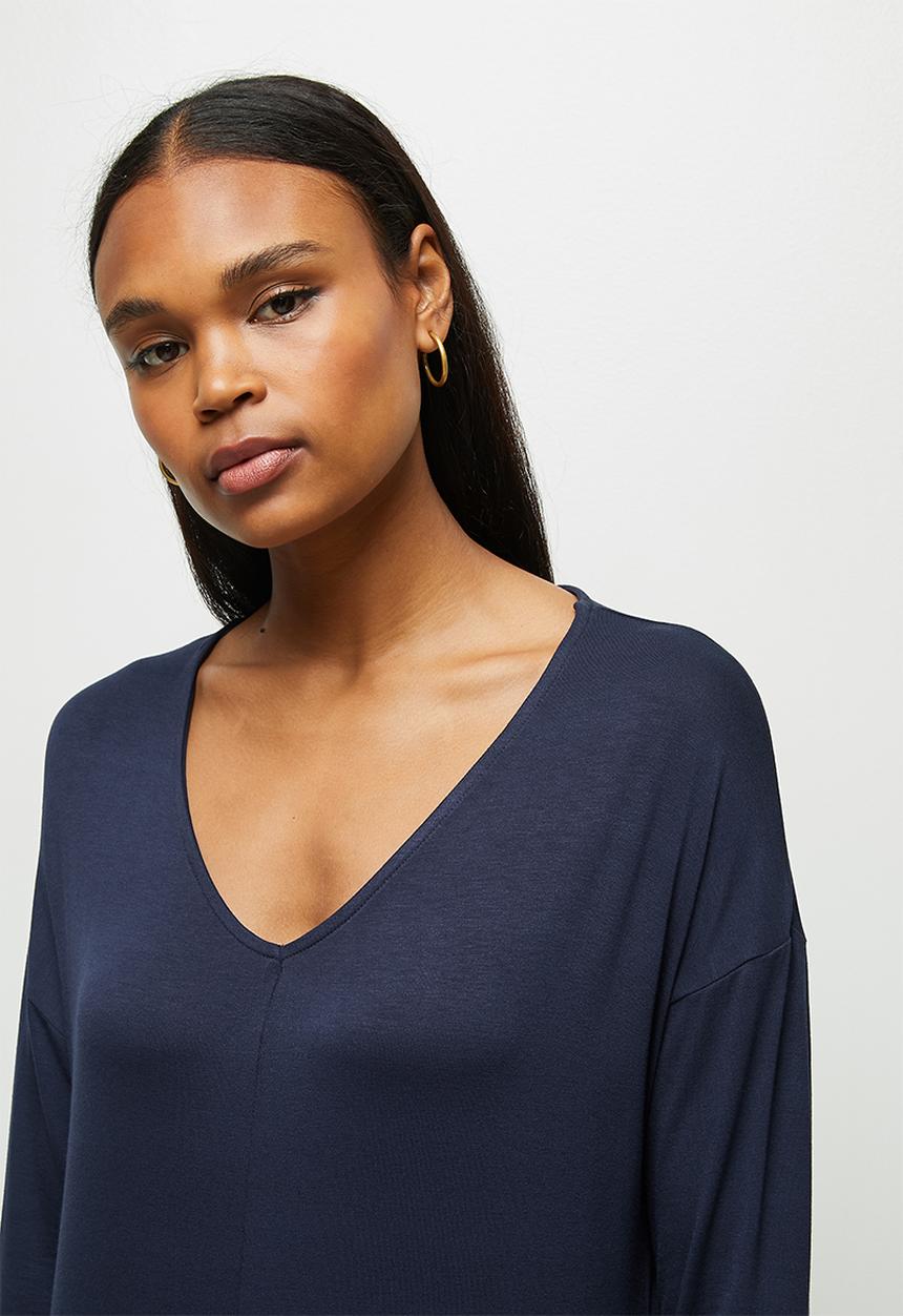 edit - Oversized knit jumpsuit - navy